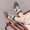 image:imageBOSTANTEN Womens Fashion Sneakers Retro LaceUp Casual Shoes with Mesh  Breathable Mesh or Soft Suede Upper Padded Heel Collar Ultra Flexible Sole Cute Contrast Panels Extra Laces IncludedGreen