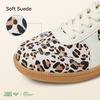 image:imageBOSTANTEN Womens Fashion Sneakers Retro LaceUp Casual Shoes with Mesh  Breathable Mesh or Soft Suede Upper Padded Heel Collar Ultra Flexible Sole Cute Contrast Panels Extra Laces IncludedLeopard