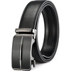 image:imageBOSTANTEN Ratchet Belts for Men Leather Trim to Fit 1 38 Gift Boxed  MicroAdjustable Buckle Smooth Sliding Customizable Fit Holeless Dress and Casual005black