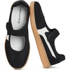 image:imageBOSTANTEN Women Mary Jane Sneakers Retro Ballet Style HookandLoop Strap  Cute Ballerina Style with Suede Round Toe and Adjustable Straps Ultra Flexible and Lightweight Sole Padded Heel CollarBlack