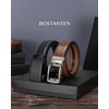 image:imageBOSTANTEN Leather Ratchet Belts for Men 2 Pack Trimmable 1 38 Gift Boxed010black and Brown