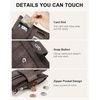 image:imageBOSTANTEN Small Wallet for Women Leather RFID Blocking Card Holder Bifold Compact Wallets With Zipper Coin Pocket GreenCoffee