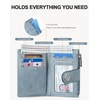 image:imageBOSTANTEN Small Wallet for Women Leather RFID Blocking Card Holder Bifold Compact Wallets With Zipper Coin Pocket GreenLight Blue