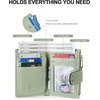 image:imageBOSTANTEN Small Wallet for Women Leather RFID Blocking Card Holder Bifold Compact Wallets With Zipper Coin Pocket GreenPU LeahterGreen