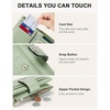 image:imageBOSTANTEN Small Wallet for Women Leather RFID Blocking Card Holder Bifold Compact Wallets With Zipper Coin Pocket GreenPU LeahterGreen