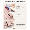 image:imageBOSTANTEN Small Wallet for Women Leather RFID Blocking Card Holder Bifold Compact Wallets With Zipper Coin Pocket GreenPU LeahterPink