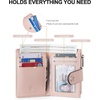 image:imageBOSTANTEN Small Wallet for Women Leather RFID Blocking Card Holder Bifold Compact Wallets With Zipper Coin Pocket GreenPU LeahterPink
