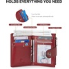image:imageBOSTANTEN Small Wallet for Women Leather RFID Blocking Card Holder Bifold Compact Wallets With Zipper Coin Pocket GreenPU LeahterWine Red