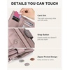 image:imageBOSTANTEN Small Wallet for Women Leather RFID Blocking Card Holder Bifold Compact Wallets With Zipper Coin Pocket GreenPurple