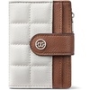 image:imageBOSTANTEN Small Wallet for Women Leather RFID Blocking Card Holder Bifold Compact Wallets With Zipper Coin Pocket GreenBeigeBrown