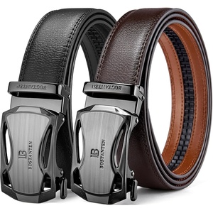 image:imageBOSTANTEN Leather Ratchet Belts for Men 2 Pack Trimmable 1 38 Gift Boxed001black and Coffee