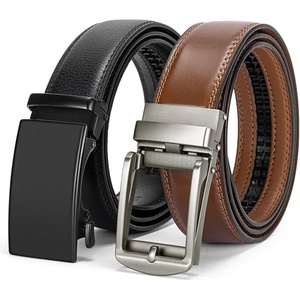 image:imageBOSTANTEN Leather Ratchet Belts for Men 2 Pack Trimmable 1 38 Gift Boxed010black and Brown