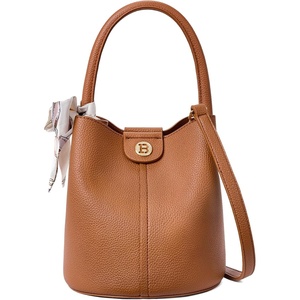 image:imageBOSTANTEN Small Crossbody Bags for Women Vegan Leather Purse Bucket bagBrown