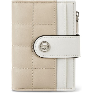 image:imageBOSTANTEN Small Wallet for Women Leather RFID Blocking Card Holder Bifold Compact Wallets With Zipper Coin Pocket GreenPU LeahterBeigekhaki