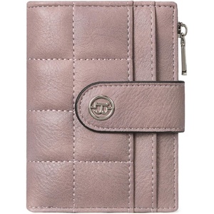 image:imageBOSTANTEN Small Wallet for Women Leather RFID Blocking Card Holder Bifold Compact Wallets With Zipper Coin Pocket GreenPurple