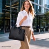 image:imageBOSTANTEN Handbags for Women Work Top Handle Purse Satchel BagsBlackpebble