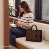 image:imageBOSTANTEN Handbags for Women Work Top Handle Purse Satchel BagsCoffee Color Mixed With Black