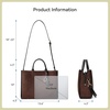 image:imageBOSTANTEN Handbags for Women Work Top Handle Purse Satchel BagsCoffee Color Mixed With Black