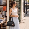 image:imageBOSTANTEN Shoulder Bag for Women with Cherry CharmMedium Bowling PurseBlack