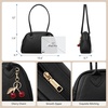 image:imageBOSTANTEN Shoulder Bag for Women with Cherry CharmMedium Bowling PurseBlack