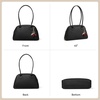 image:imageBOSTANTEN Shoulder Bag for Women with Cherry CharmMedium Bowling PurseBlack