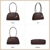 image:imageBOSTANTEN Shoulder Bag for Women with Cherry CharmMedium Bowling PurseCoffee