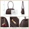 image:imageBOSTANTEN Shoulder Bag for Women with Cherry CharmMedium Bowling PurseCoffee