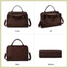 image:imageBOSTANTEN Square Purses for Women Structured Designer Satchel HandbagsCoffeesuede
