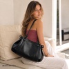 image:imageBOSTANTEN Tote Bag for Women Large Drawstring Dumpling Hobo Shoulder BagBlack
