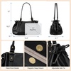 image:imageBOSTANTEN Tote Bag for Women Large Drawstring Dumpling Hobo Shoulder BagBlack