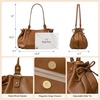 image:imageBOSTANTEN Tote Bag for Women Large Drawstring Dumpling Hobo Shoulder BagBrown