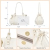image:imageBOSTANTEN Tote Bag for Women Large Drawstring Dumpling Hobo Shoulder BagWhite
