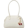 image:imageBOSTANTEN Shoulder Bag for Women with Cherry CharmMedium Bowling PurseWhite