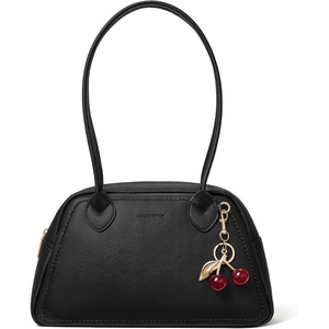 image:imageBOSTANTEN Shoulder Bag for Women with Cherry CharmMedium Bowling PurseBlack