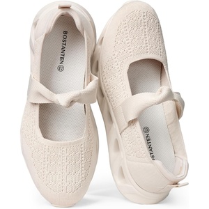 image:imageBOSTANTEN Mary Jane Sneakers with Mesh Women Slip On ShoesBeige