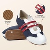 image:imageBOSTANTEN Ballet Sneakers Mary Jane Flats for Women Retro Trainer StyleNavy