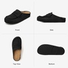 image:imageBOSTANTEN Clogs for Women Wide Width Comfortable Suede Mules with Soft Footbed and Arch Support Cute Slip On Potato Shoes02 Black