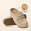 image:imageBOSTANTEN Clogs for Women Wide Width Comfortable Suede Mules with Soft Footbed and Arch Support Cute Slip On Potato Shoes02 Taupe