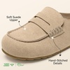 image:imageBOSTANTEN Clogs for Women Wide Width Comfortable Suede Mules with Soft Footbed and Arch Support Cute Slip On Potato Shoes02 Taupe