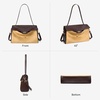 image:imageBOSTANTEN Shoulder Bag for Women Vegan Leather Purse and HandbagsApricot With Brownsuede