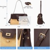 image:imageBOSTANTEN Shoulder Bag for Women Vegan Leather Purse and HandbagsApricot With Brownsuede