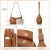 image:imageBOSTANTEN Slouchy Hobo Bag Vegan Leather Cargo Shoulder Purse for WomenBrown