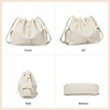 image:imageBOSTANTEN Vegan Leather Bucket Bag Drawstring Crossbody Purse for WomenBeige