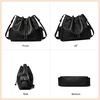 image:imageBOSTANTEN Vegan Leather Bucket Bag Drawstring Crossbody Purse for WomenBlack