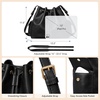 image:imageBOSTANTEN Vegan Leather Bucket Bag Drawstring Crossbody Purse for WomenBlack