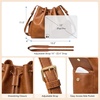 image:imageBOSTANTEN Vegan Leather Bucket Bag Drawstring Crossbody Purse for WomenBrown