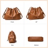 image:imageBOSTANTEN Vegan Leather Bucket Bag Drawstring Crossbody Purse for WomenBrown