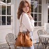 image:imageBOSTANTEN Vegan Leather Bucket Bag Drawstring Crossbody Purse for WomenBrown