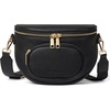 image:imageBOSTANTEN Bum Bag for Women Crossbody Bag with Adjustable Wide StrapFaux Leather Black