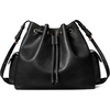 image:imageBOSTANTEN Vegan Leather Bucket Bag Drawstring Crossbody Purse for WomenBlack